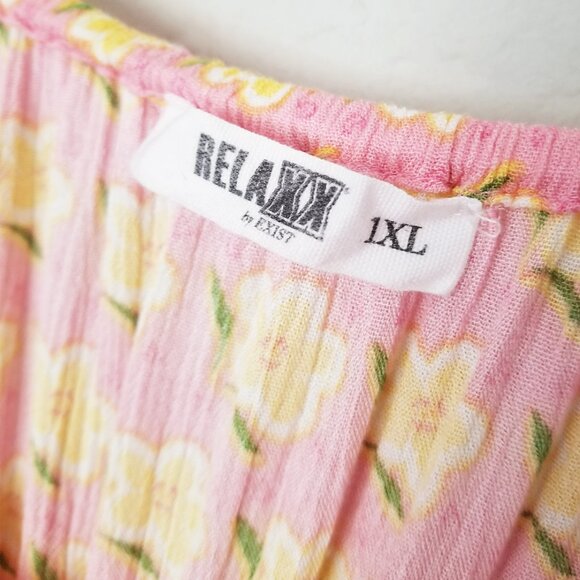 Relaxx By Exist Mixed Print Tiered Maxi Dress 1XL Ditsy Floral Cottagecore Boho - Picture 7 of 13